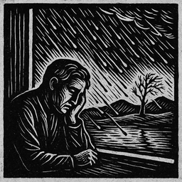 Deszcz jesienny, Staffa - grafika